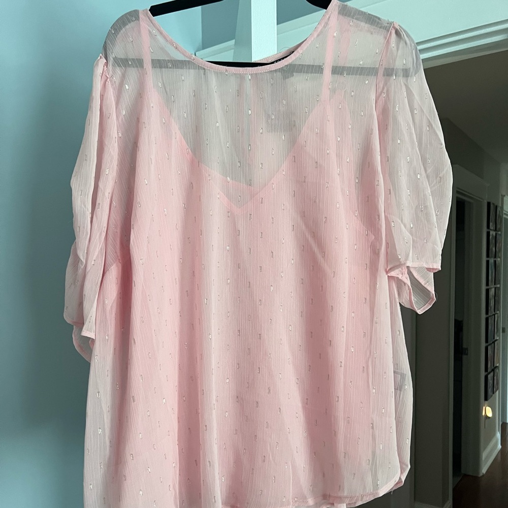 Torrid Pink Blouse 2x